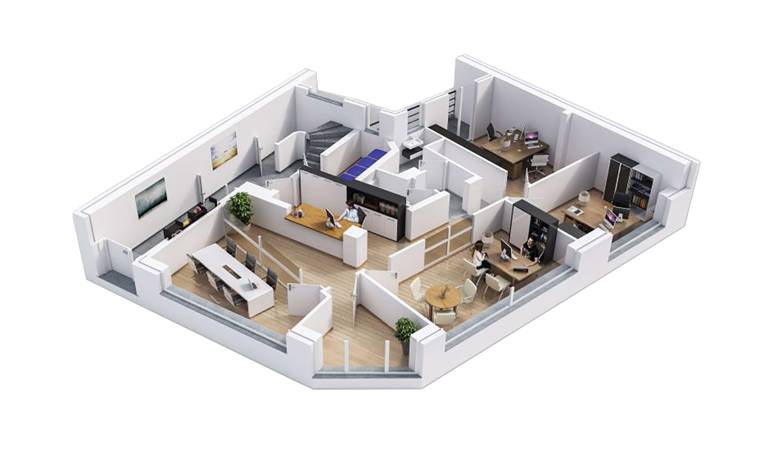 15 thiết kế mặt bằng bố trí nội thất văn phòng đẹp nên tham khảo